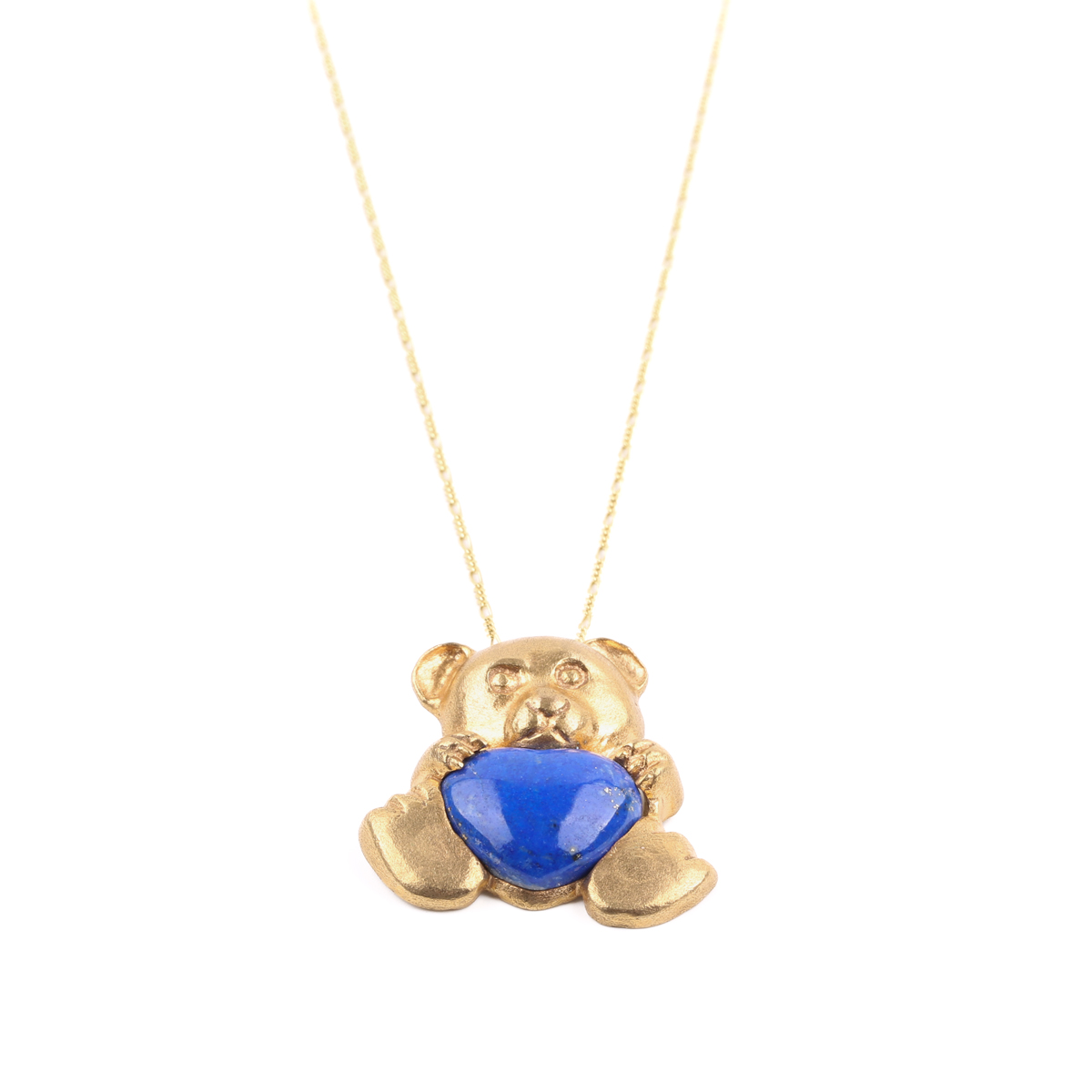 Panda Gold Plated Necklace | Lapis Brass Necklace