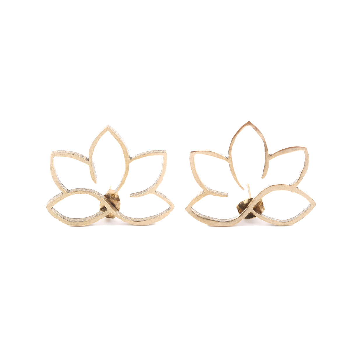 Floral Gold Plated Studs | Brass Floral Studs
