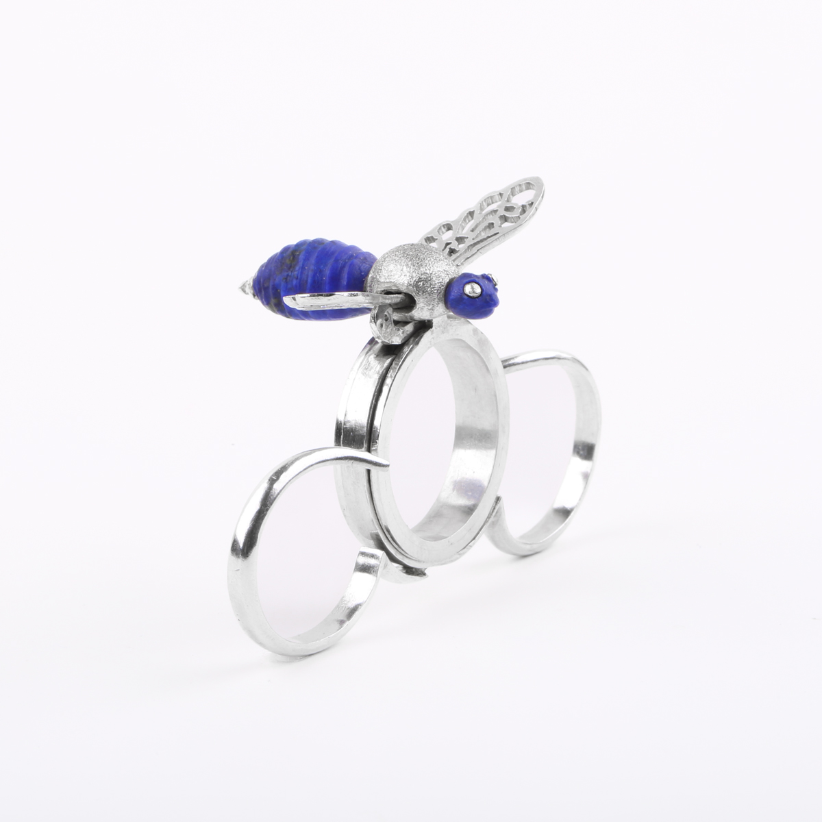 Silver Bee Ring | Lapis Lazuli Ring
