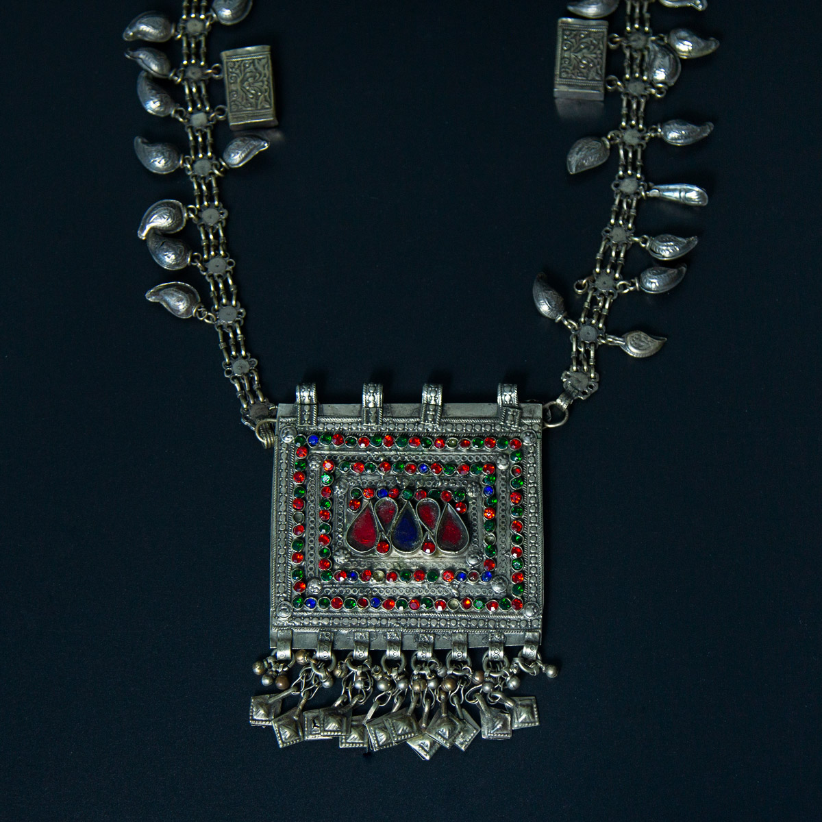 Antique Tribal Chandelier Pendant | Silver Afghan Style Locket