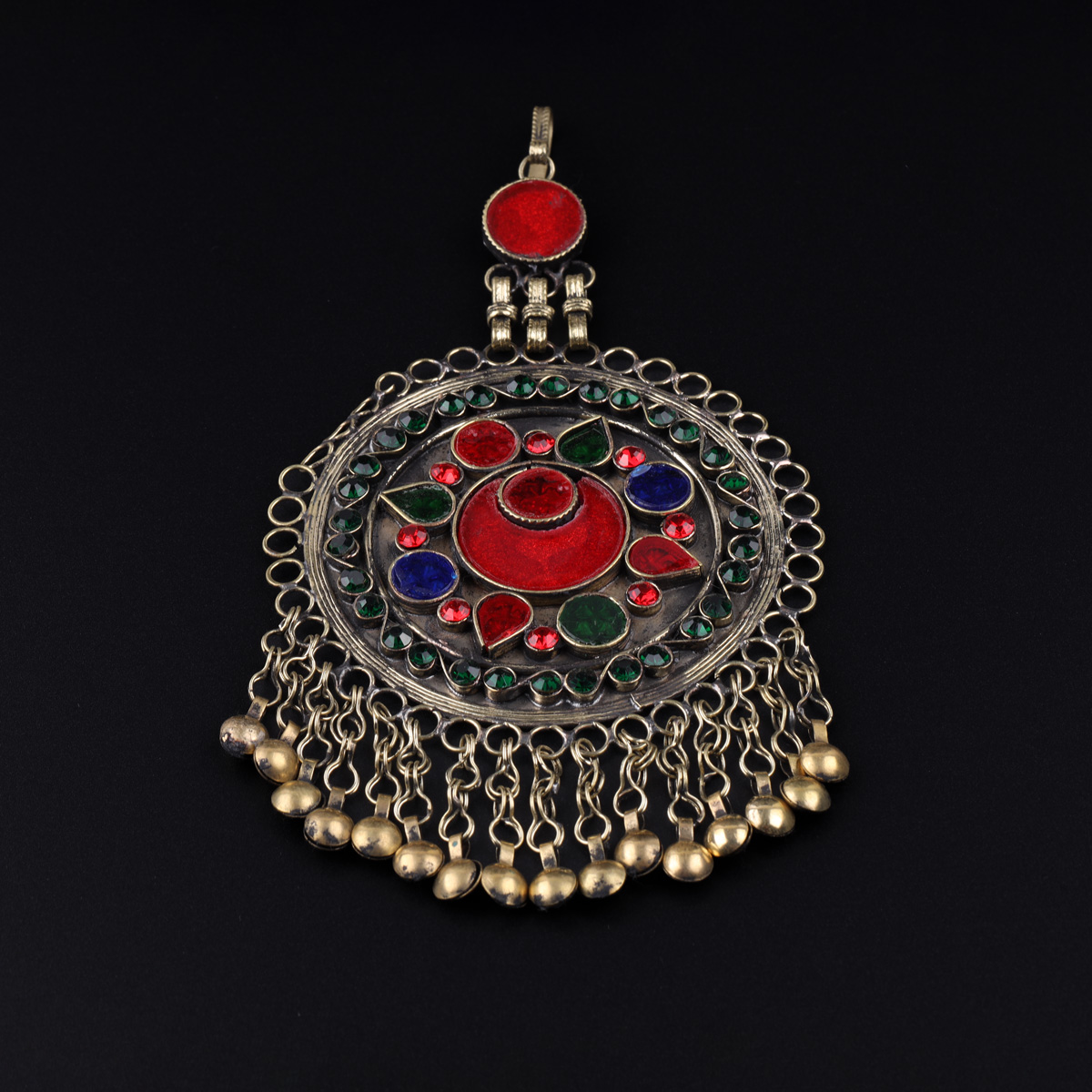 Afghan Tribal Round Headpiece Jewelry | Handcrafted Antique Mathapati