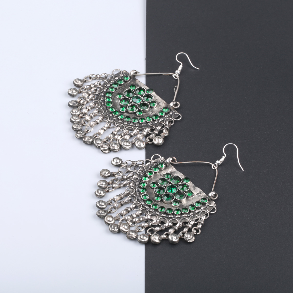 Bronze Tribal Chandelier | Afghan Vintage Earrings