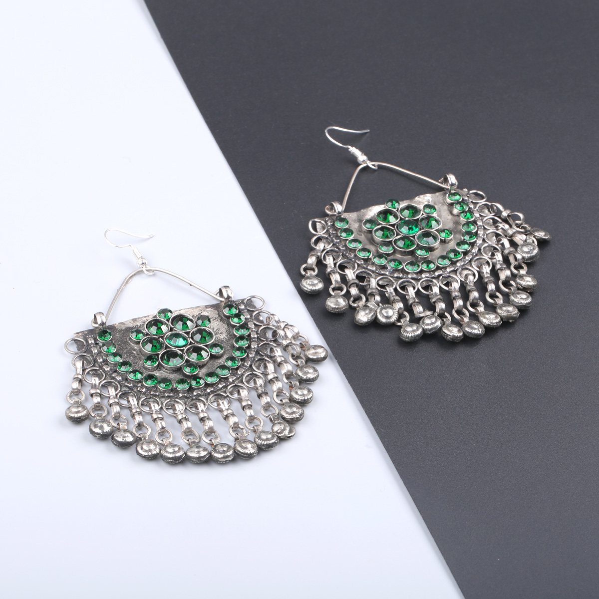 Bronze Tribal Chandelier | Afghan Vintage Earrings