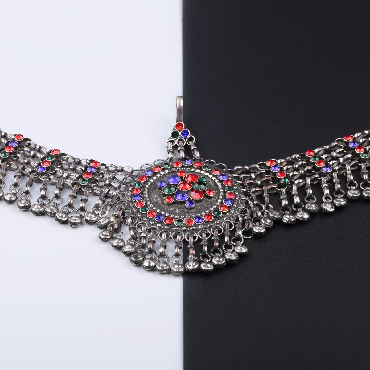 Afghan Tribal Headpiece Jewelry | Silver Antique Mathapati