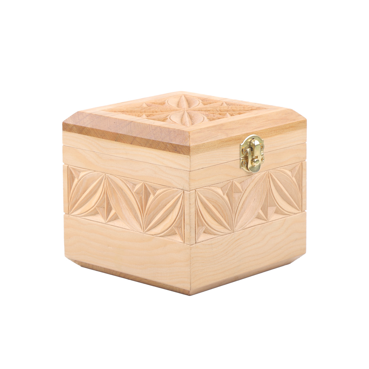 Archa Wooden Watch Box | Square Carved Mini Gift Box