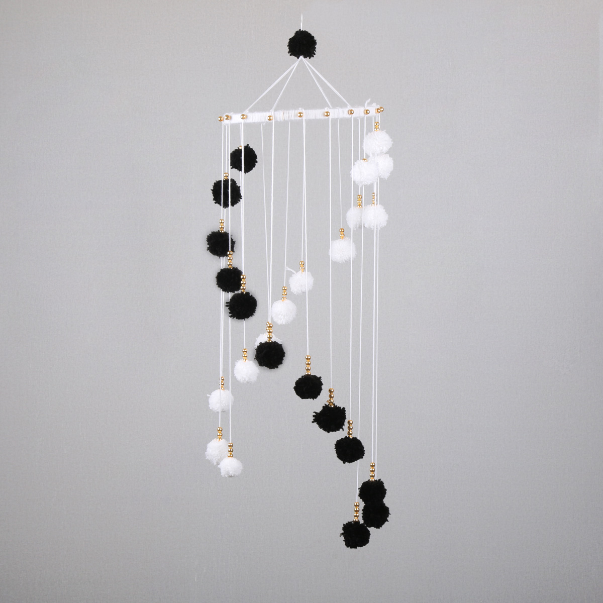 Black & White Decorative Wind Chimes | Beaded Wind Chimes 