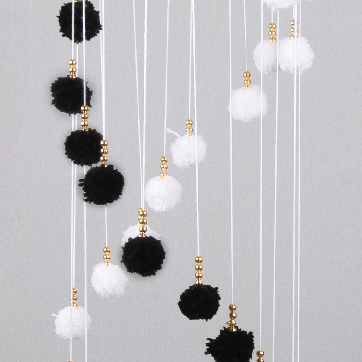 Black & White Decorative Wind Chimes | Beaded Wind Chimes 