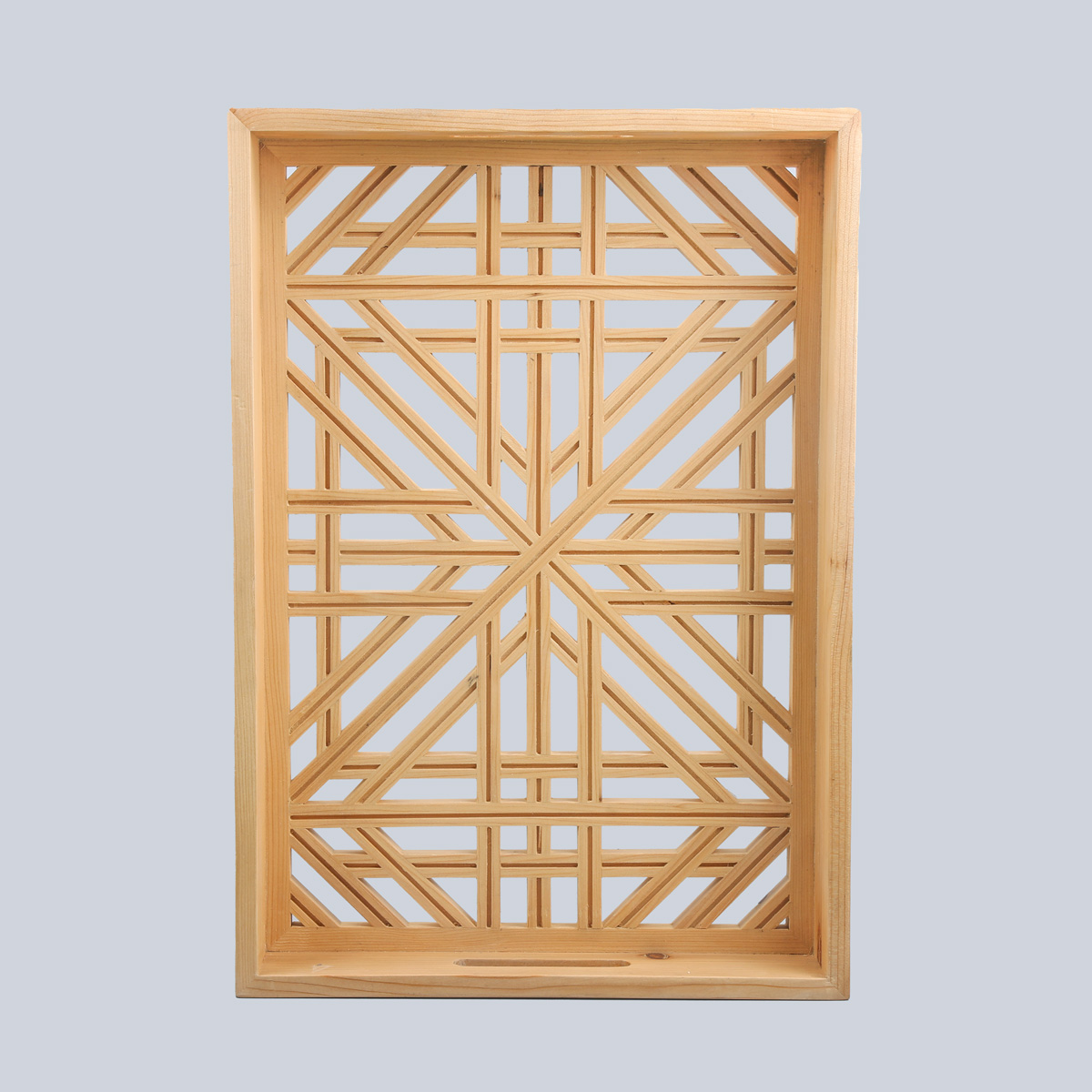 Cedar Wood Jail Design Tray | Cut Design Serving Tray
