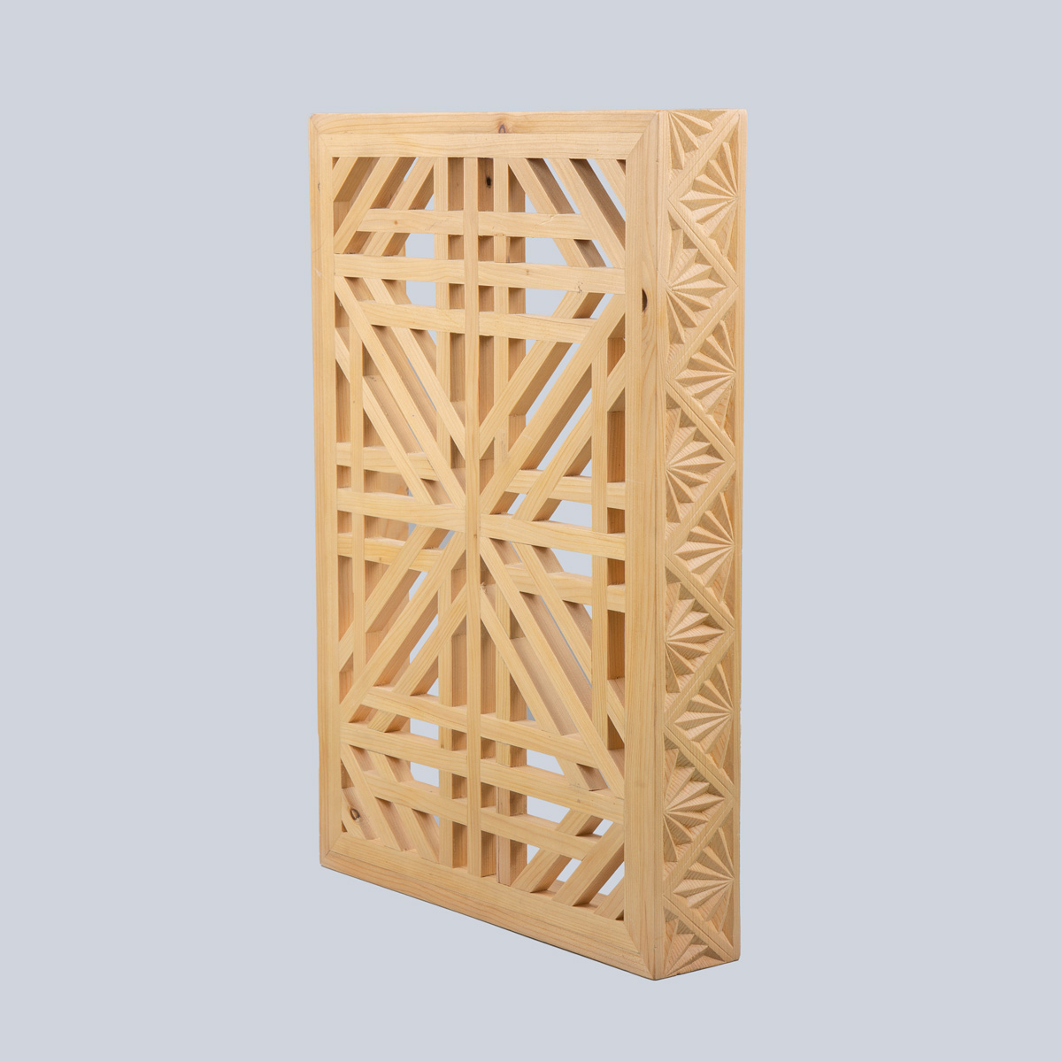 Cedar Wood Jail Design Tray | Cut Design Serving Tray