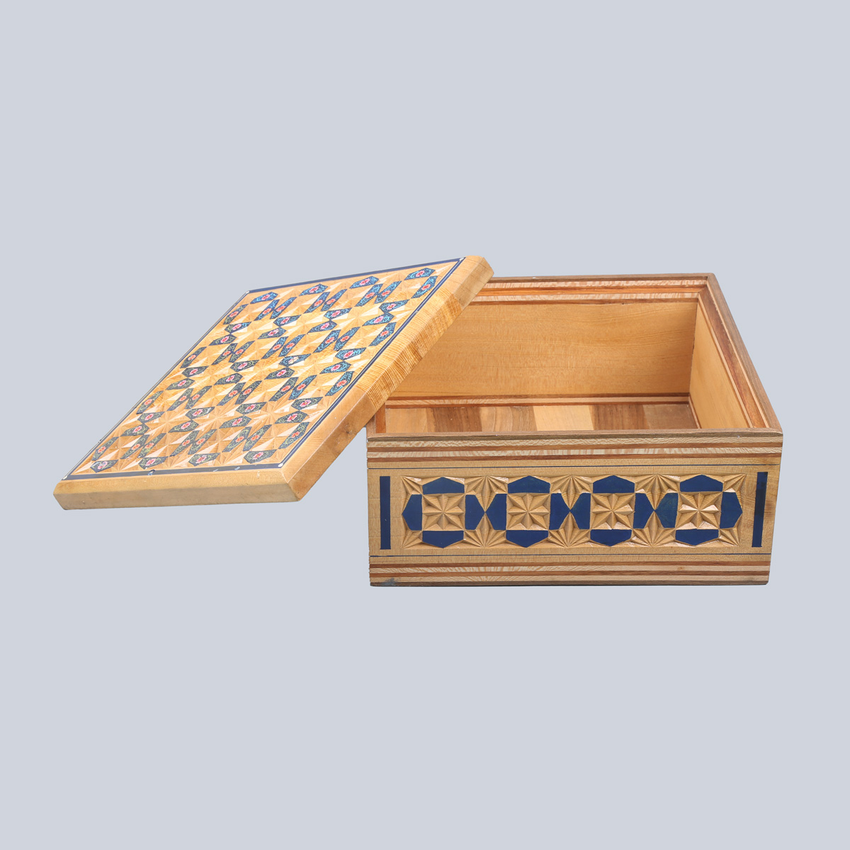 Cedar Wood Handmade Jewelry Box | Square Hand-painted Gift Box