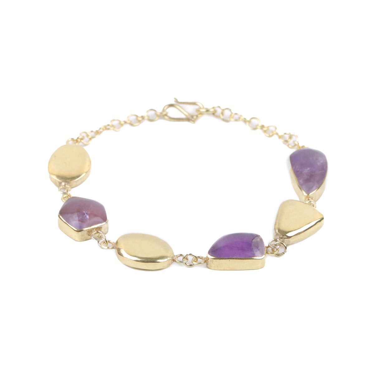 Garnet Stone Chain Bracelet | Gold Plated Birthstone Bracelet
