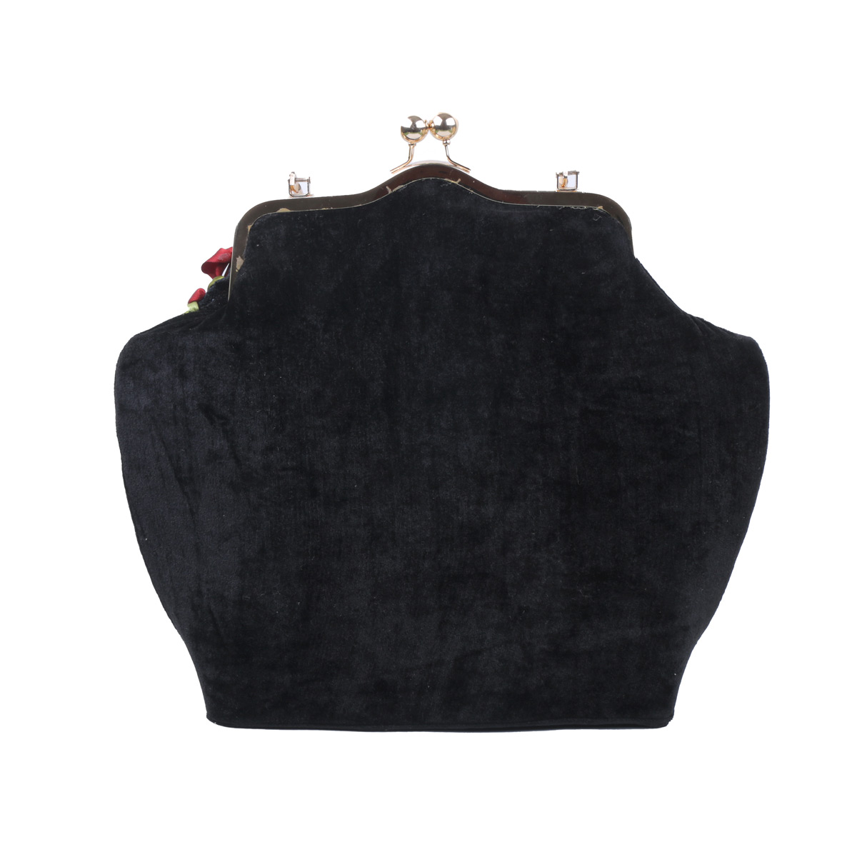 Handmade ribbon women hand bag Black