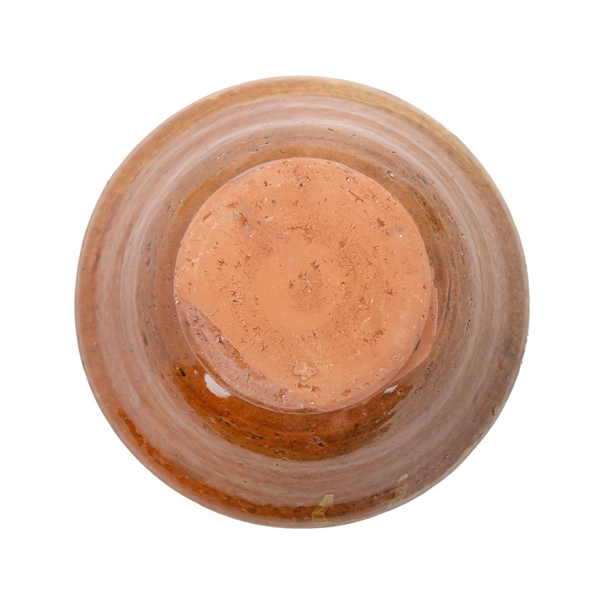 Camel Brown Footed Ceramic Large Bowl | Hand-Painted Rustic Ceramic Bowl 