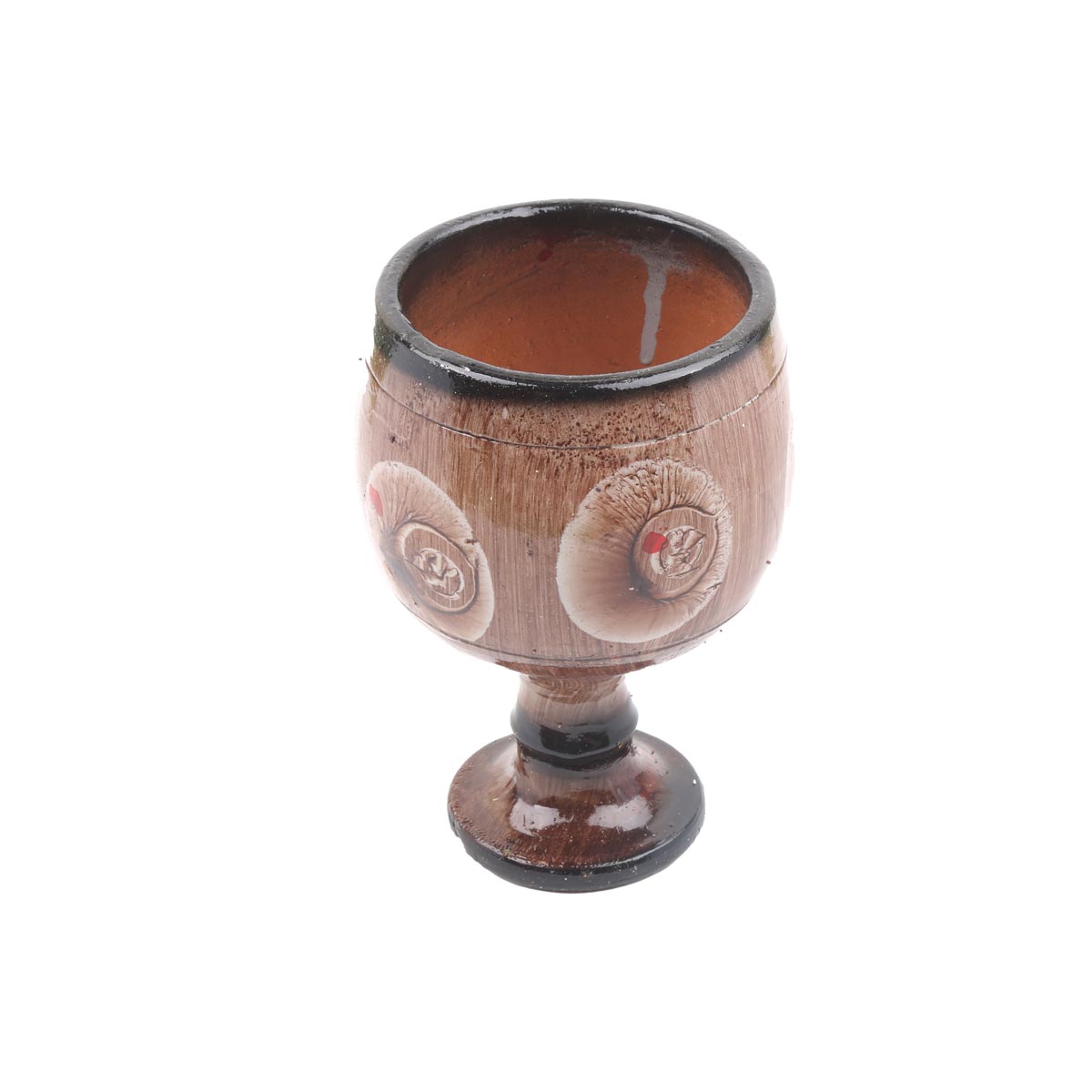 Brown Ceramic Glass | Handmade Engraved Glass