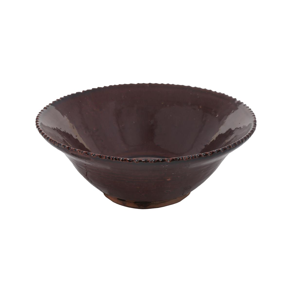 Chocolate Brown Footed Large Ceramic Bowl | Handmade Rustic Ceramic Bowl 