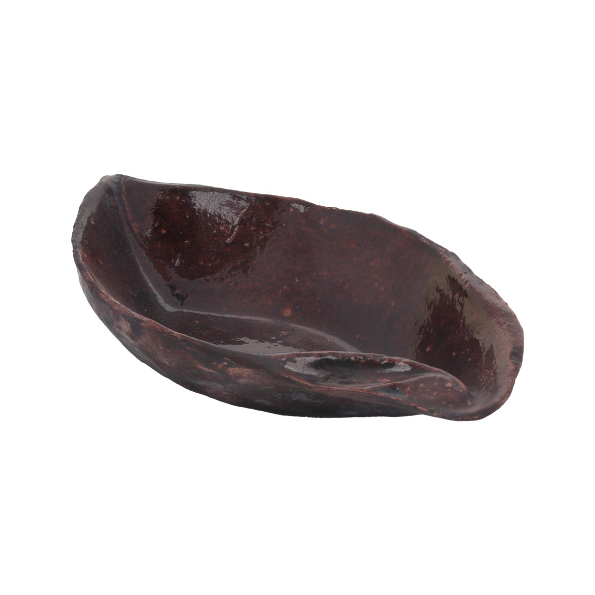 Black Leafy Design Ceramic Bowl | Handmade Rustic Ceramic Candy Bowl 