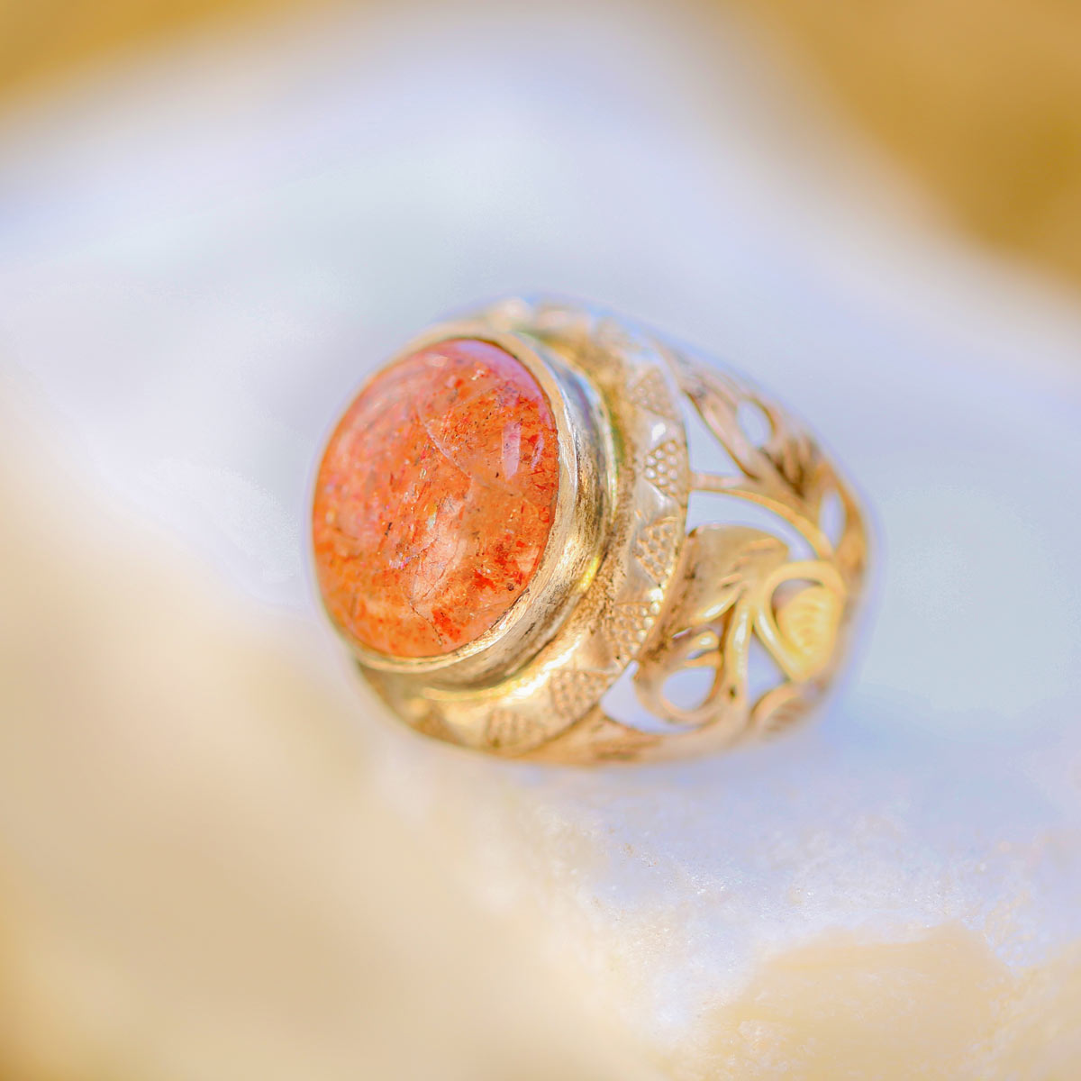 Silver Men's Ring | Golden Round Ring 