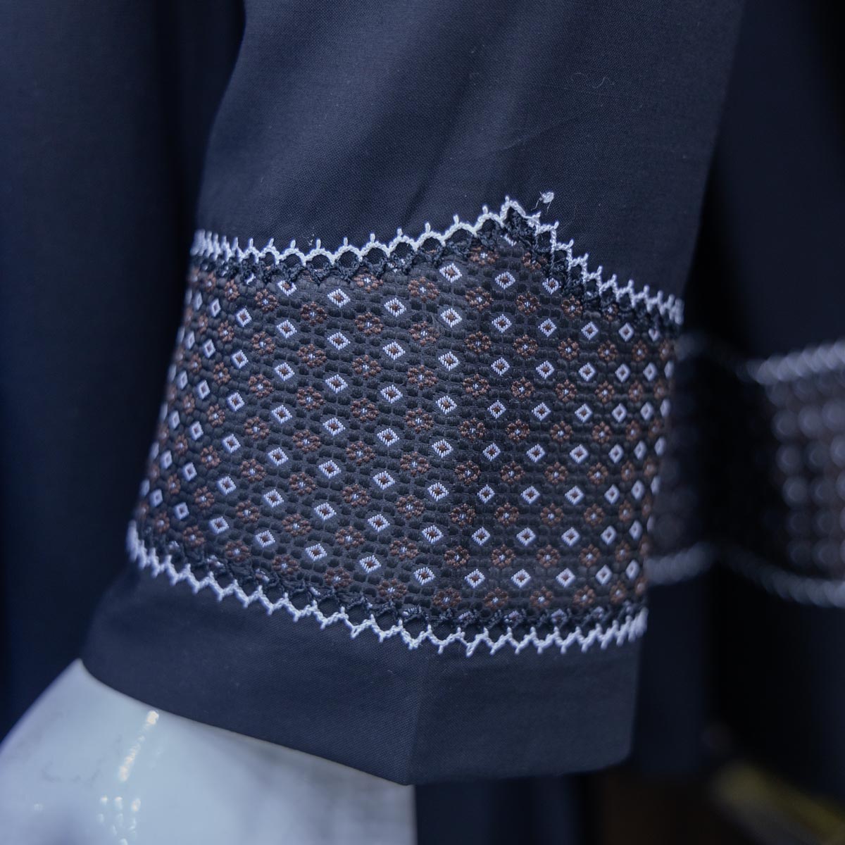 Traditional Men's Attire with Shawl, Black Color Men's clothes
