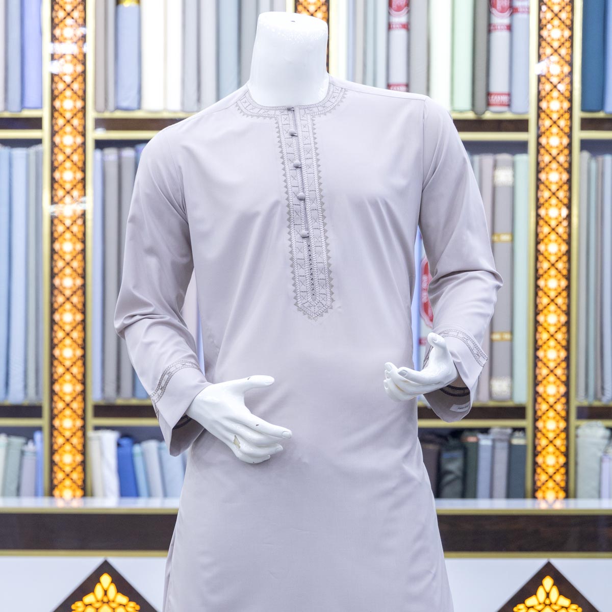 Lemonade Arabic Embroidered Men's Clothing | Grace Traditional Wear Men's Outfit