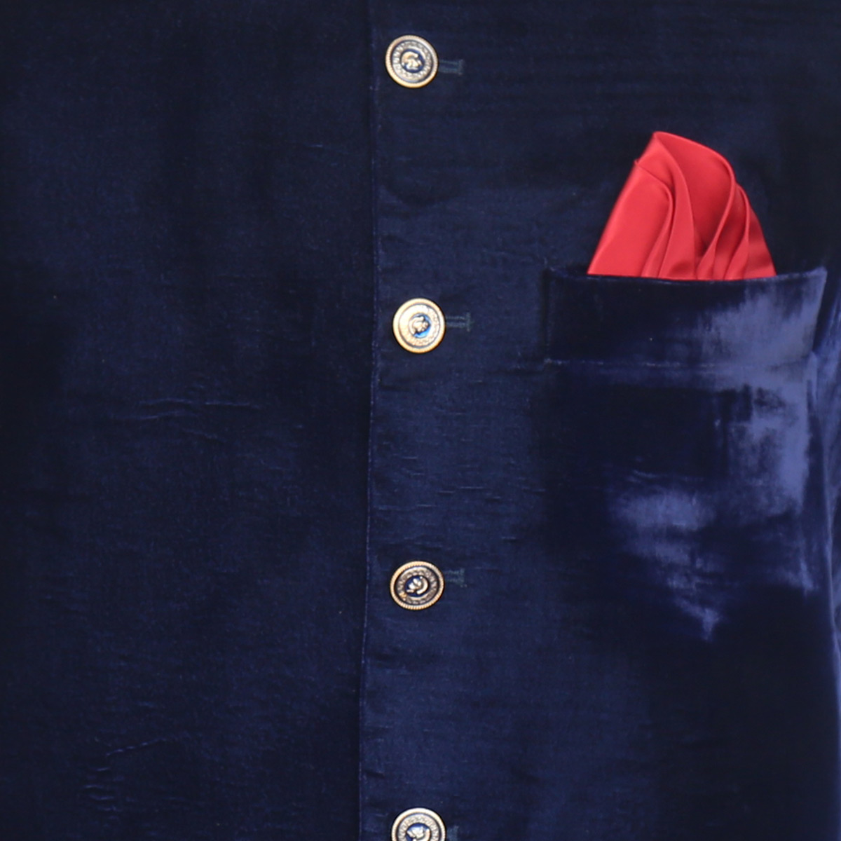 Handmade Navy Men's Waistcoat | Velvet Party-wear Vest