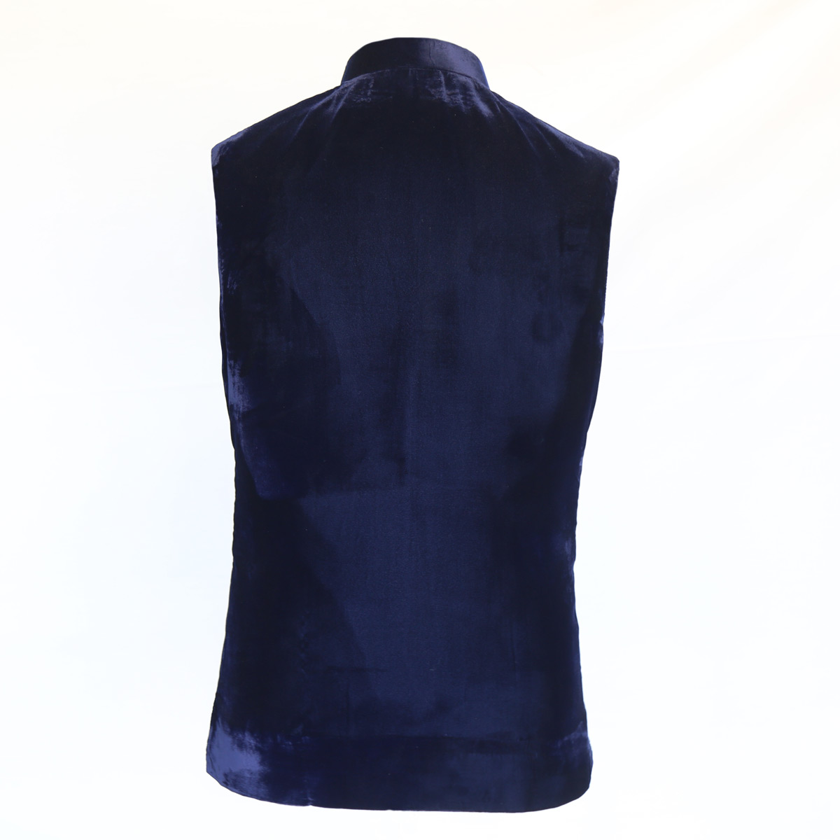 Handmade Navy Men's Waistcoat | Velvet Party-wear Vest