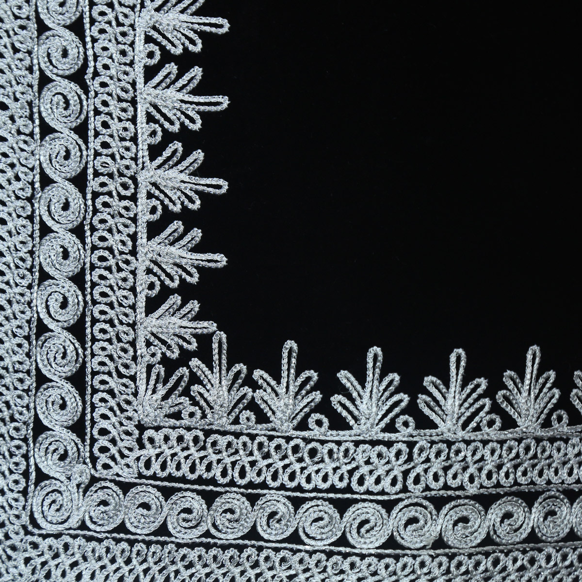 Black Cherma Embroidered Vest | Handmade Velvet Waistcoat