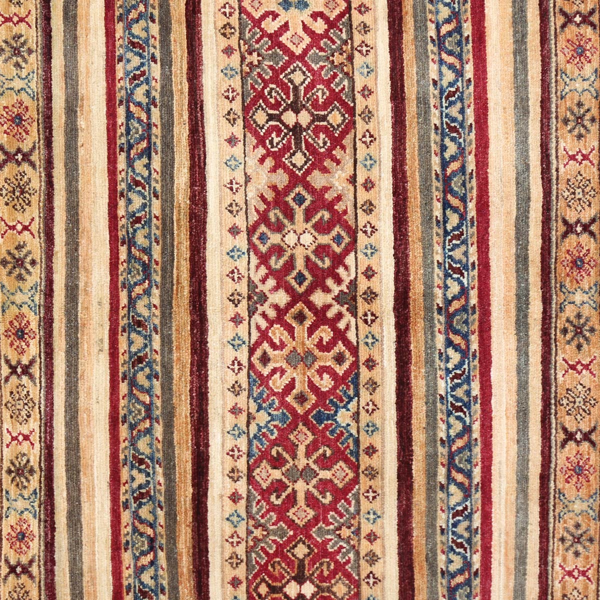 Mirror Design Handmade Carpet| Best Selling Afghan Carpet 3' 5" X 2' 5"