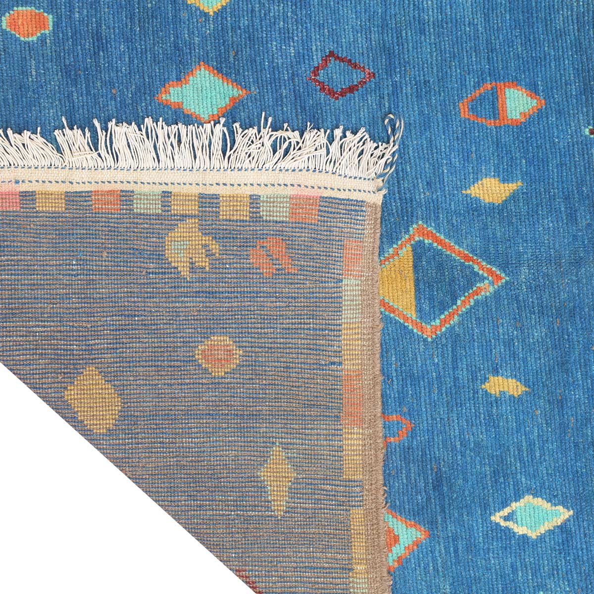 Afghan Traditional Blue Jul Khirs Carpet| 7' 7" X 5' 2" 