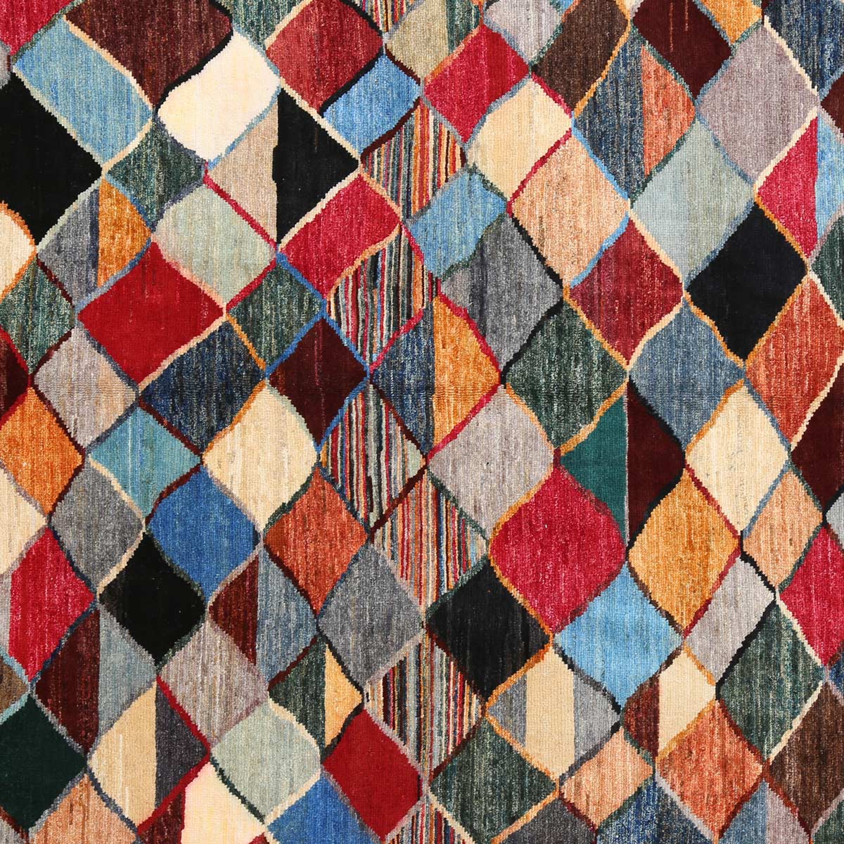 Gaba Pure Handwoven Afghan Carpet | Afghan Weave Area Carpet  9' 4" X 6' 3"