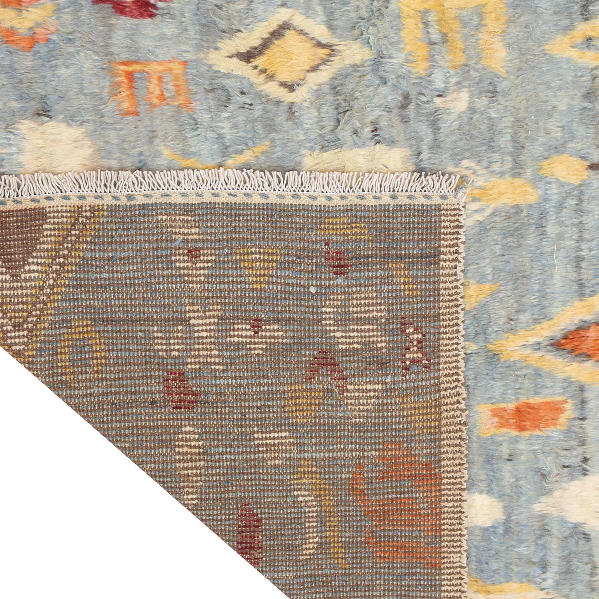 Jul Khirs Handmade Light Grey Area Rug | 5' 5" X 3' 9"