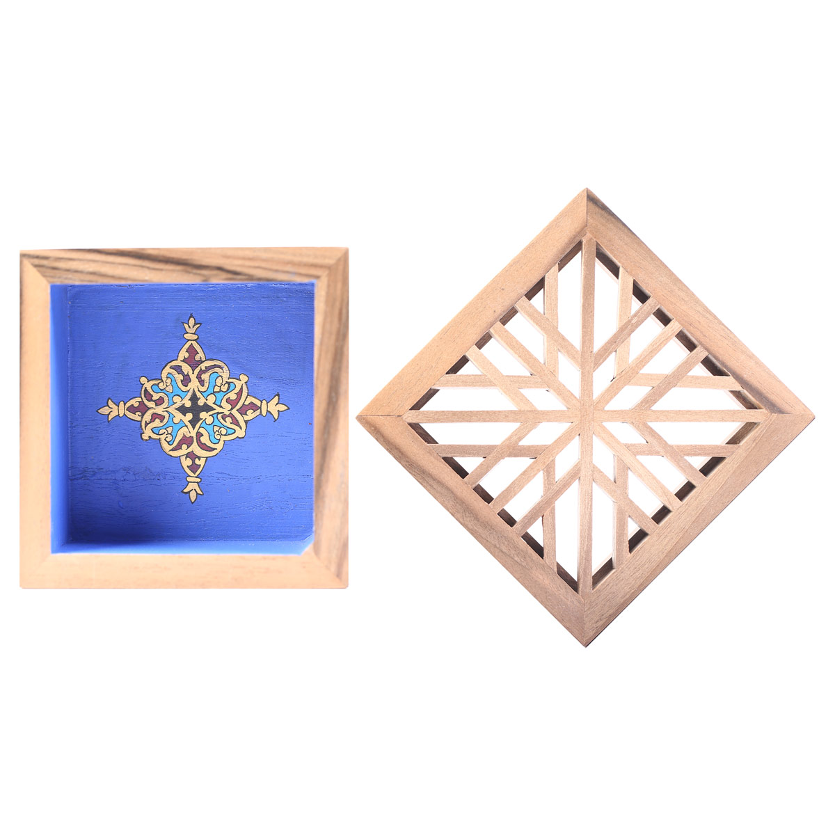 Walnut Wooden Jewelry Box | Jali Design Jewel Box