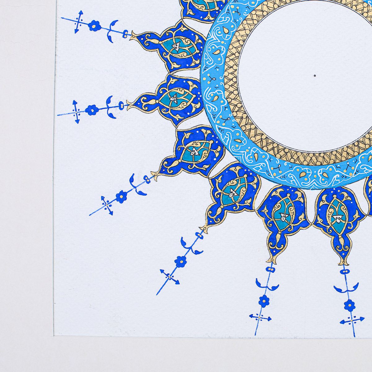 Handpainted with Gold Water-Shamsa