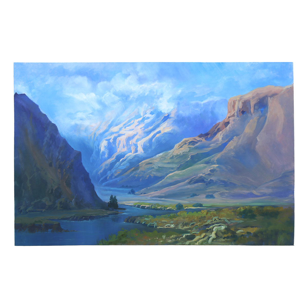 Parwan Hills Oil Artwork | Hill Landscape Painting