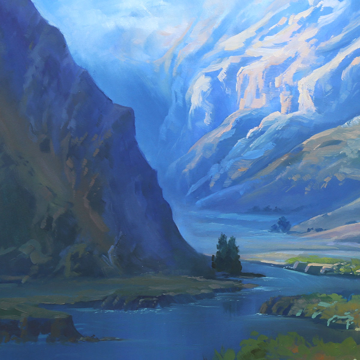 Parwan Hills Oil Artwork | Hill Landscape Painting