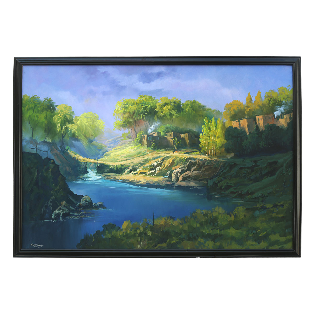 Badakhshan Rural House Painting | Landscape Wall Art
