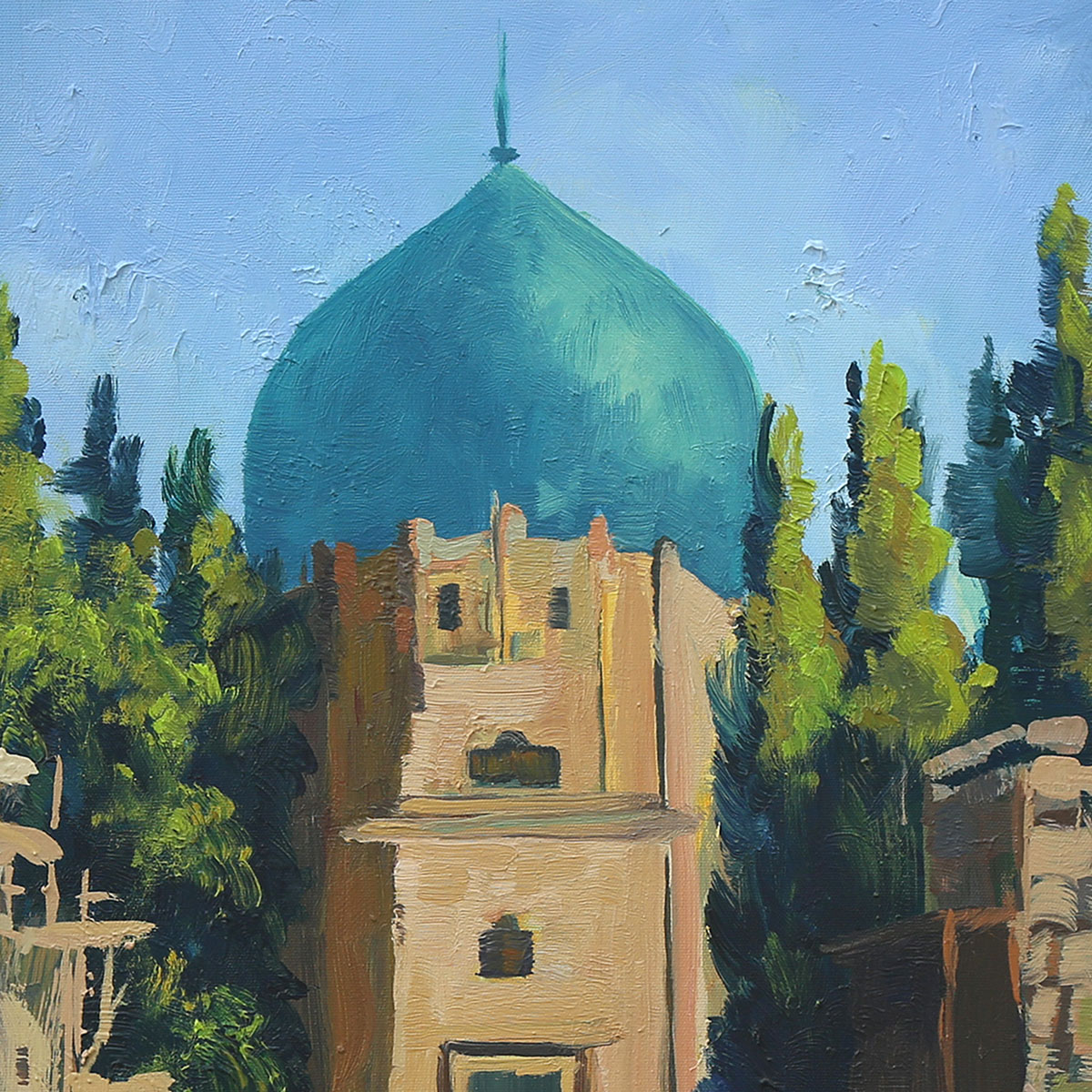 Qandahar Mosque Artwork | Oil Color Wall Artwork
