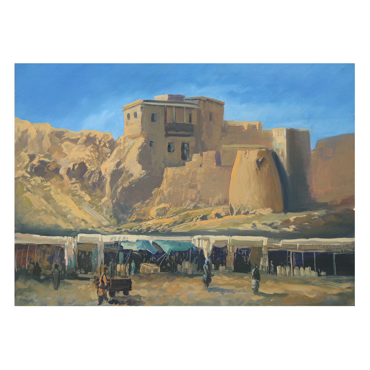 Landscape Artwork of Ghazni Province | Oil Color Wall Painting