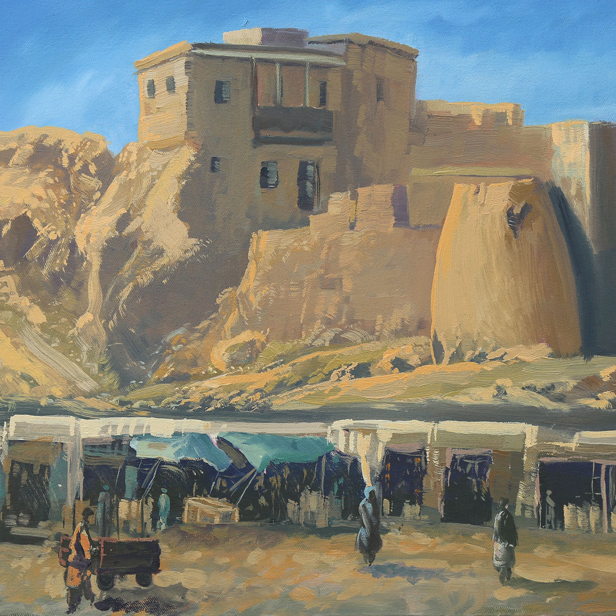 Landscape Artwork of Ghazni Province | Oil Color Wall Painting