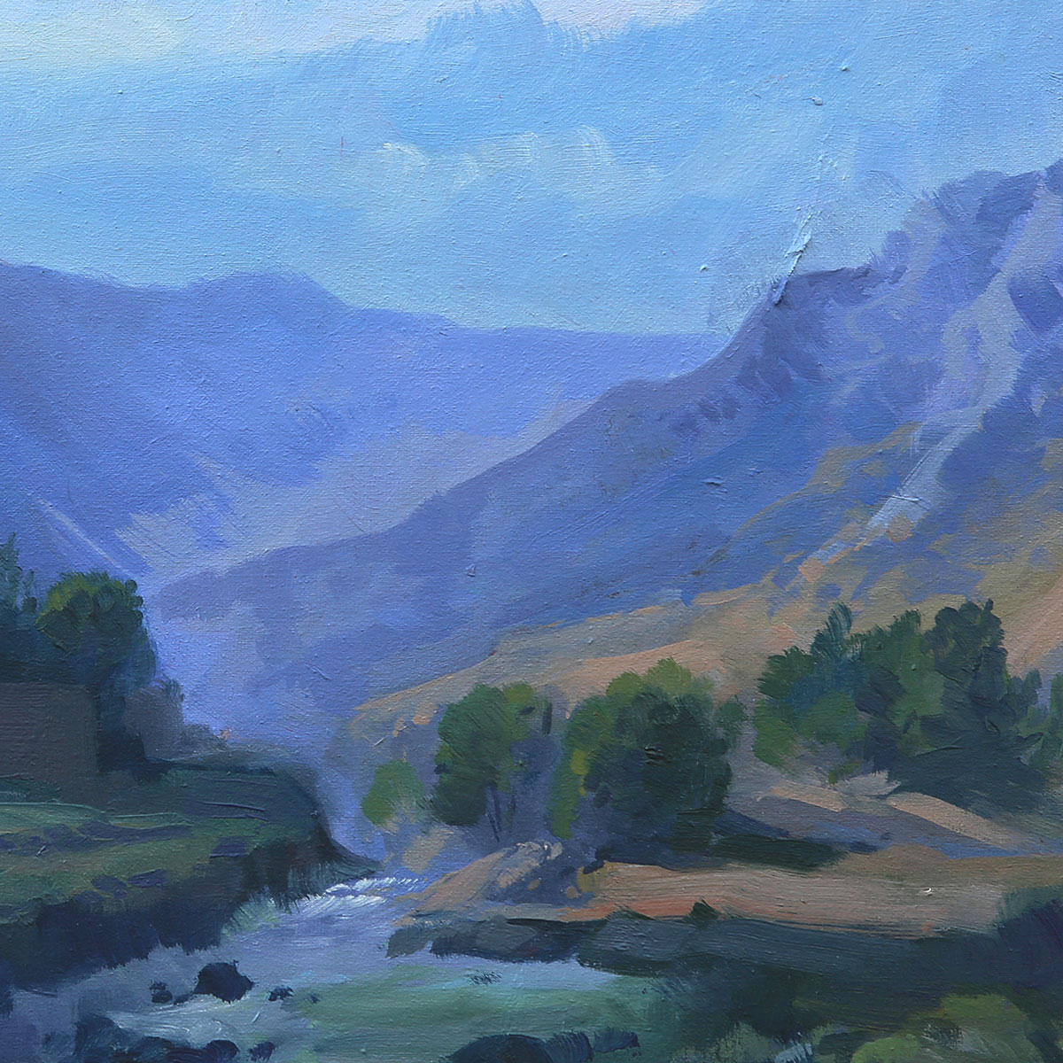 Rural House of Kapisa Province Artwork | Landscape Painting