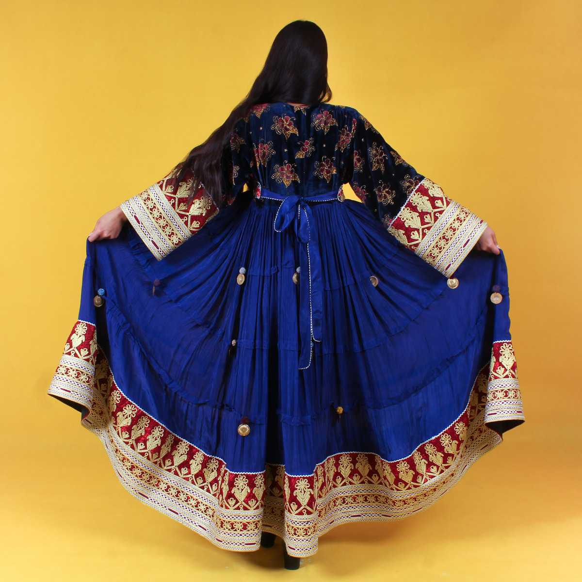 Beautiful Blue Gand e Afghani | New Design Women's Afghan Clothes