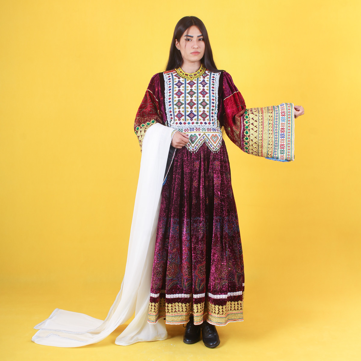 Vintage Kuchi Design Gand Afghani Dress | Traditional Afghan Wedding Dress for Women