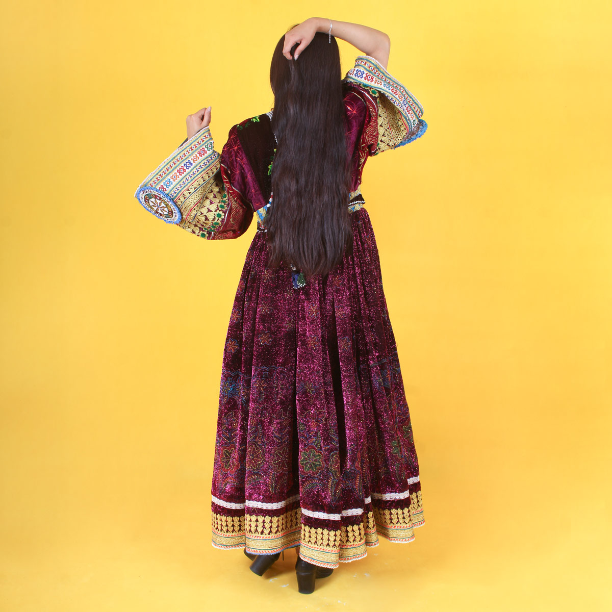 Vintage Kuchi Design Gand Afghani Dress | Traditional Afghan Wedding Dress for Women