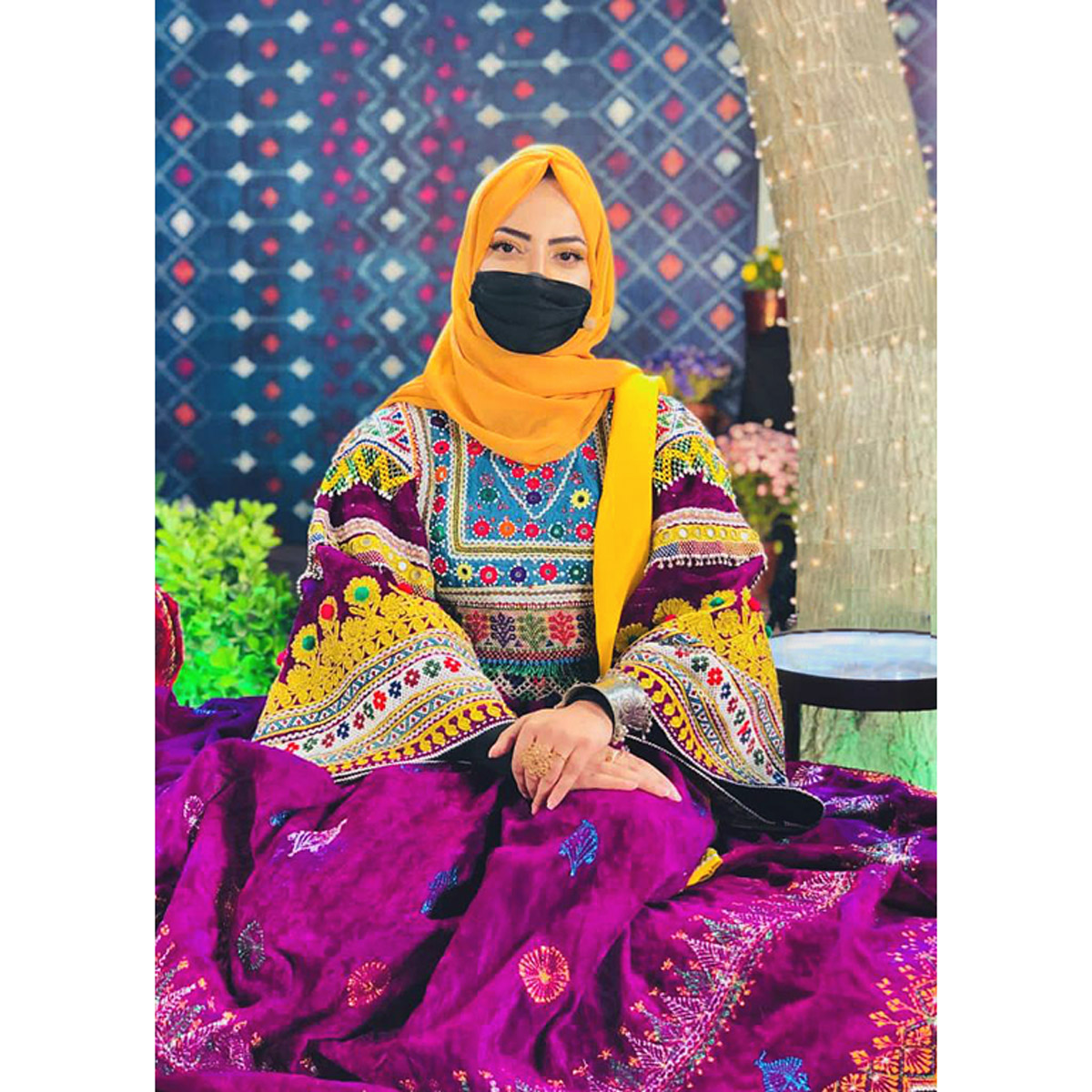 Classic Bridal Wear Velvet Frock | Purple Heavy Embroidered Dress