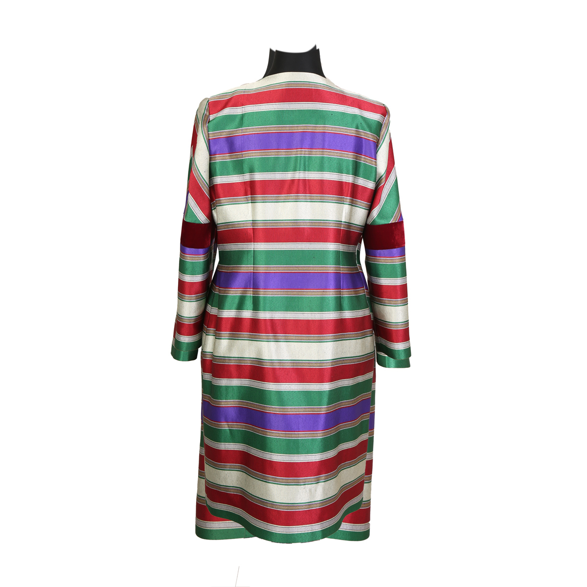 Handmade Women Coat | Women Long Striped Coat