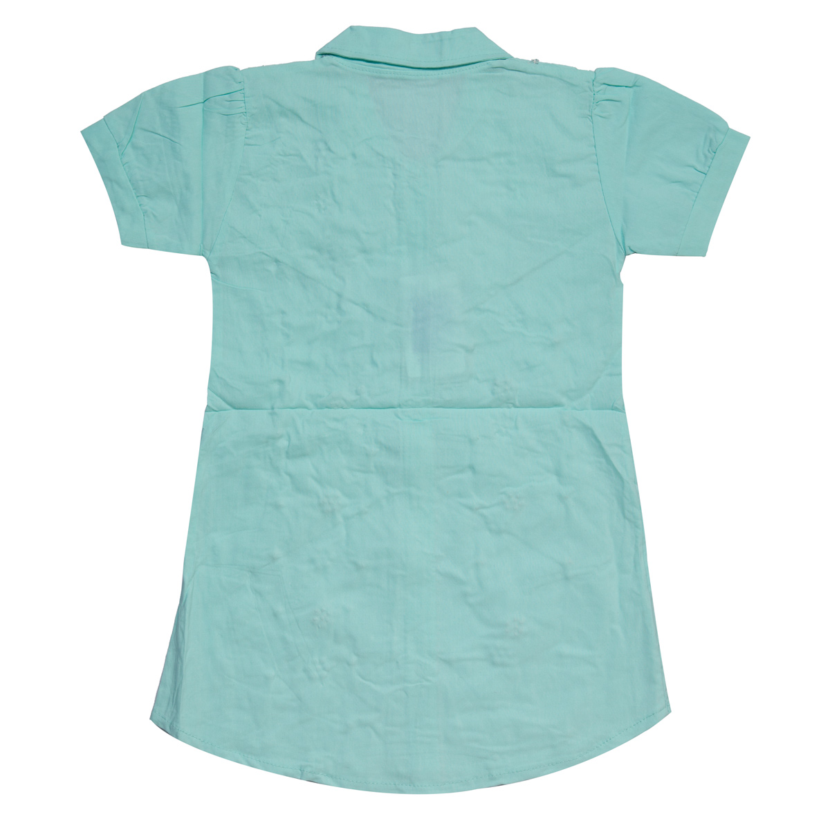 Floral Hand-Stitch Girl's Shirt | Cap-Sleeves Fancy Girl's Top