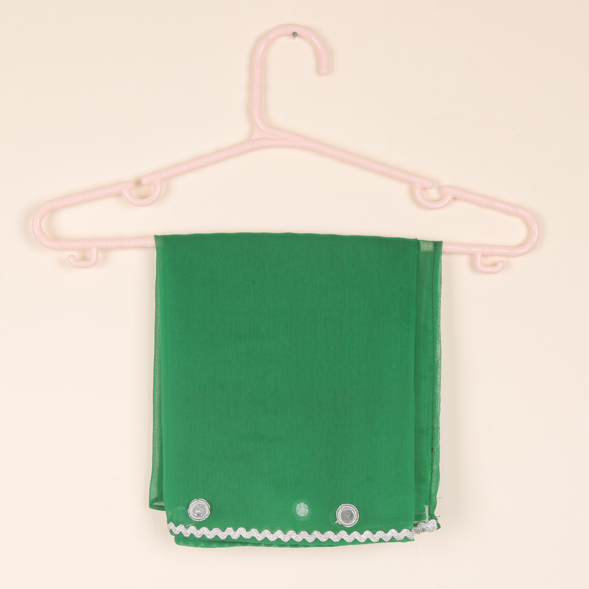 Green Kid's Mini Skirt Dress | Velvet Wrap Kurta with Trousers