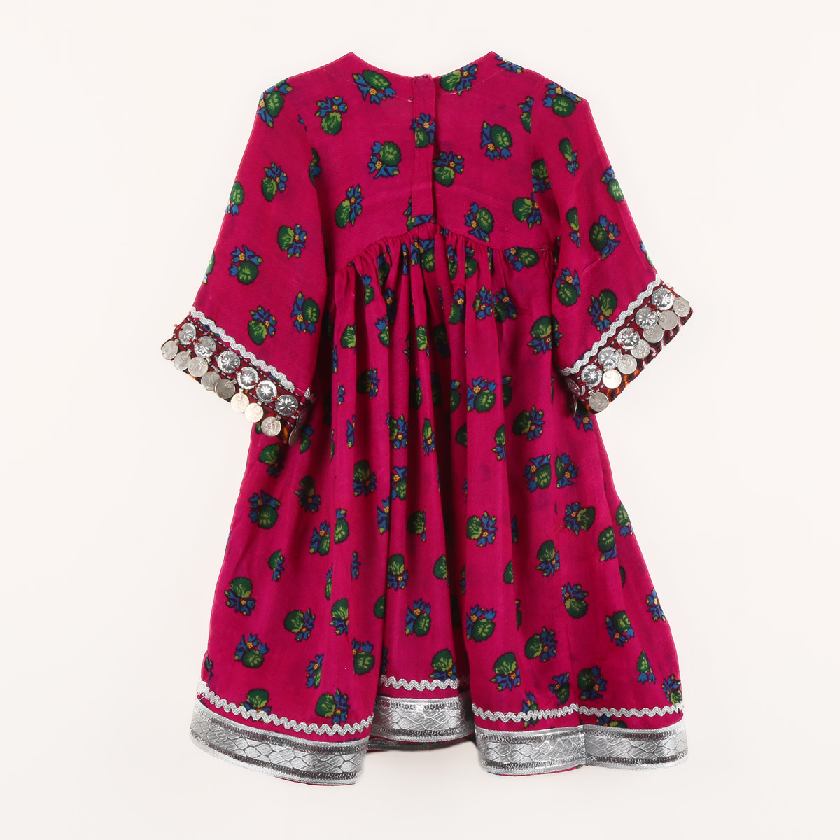 Coin Embroidered Gol Negar Short Frock | 3-Piece Kid's Fancy Frock