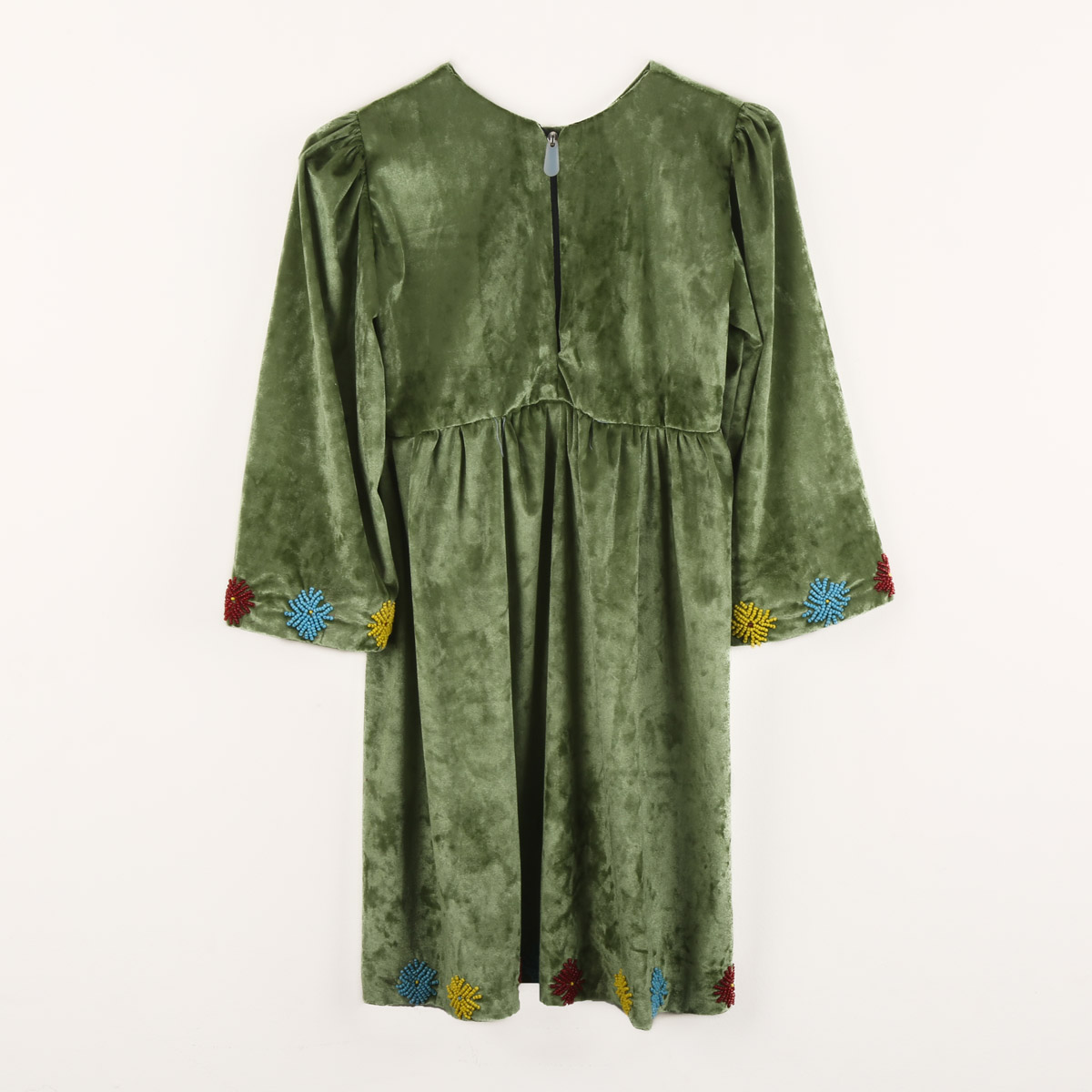 Velvet Floral Embroidered Frock | 3-Piece Pleated Frock