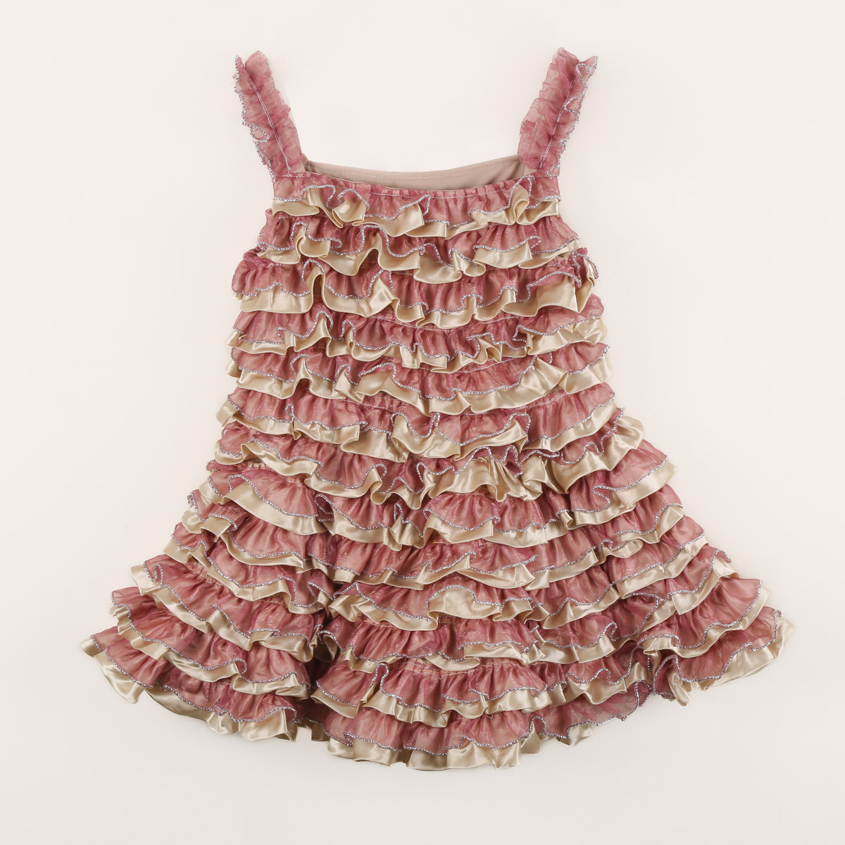 Salmon Petal Party Frock | Silk Fancy Kid's Frock