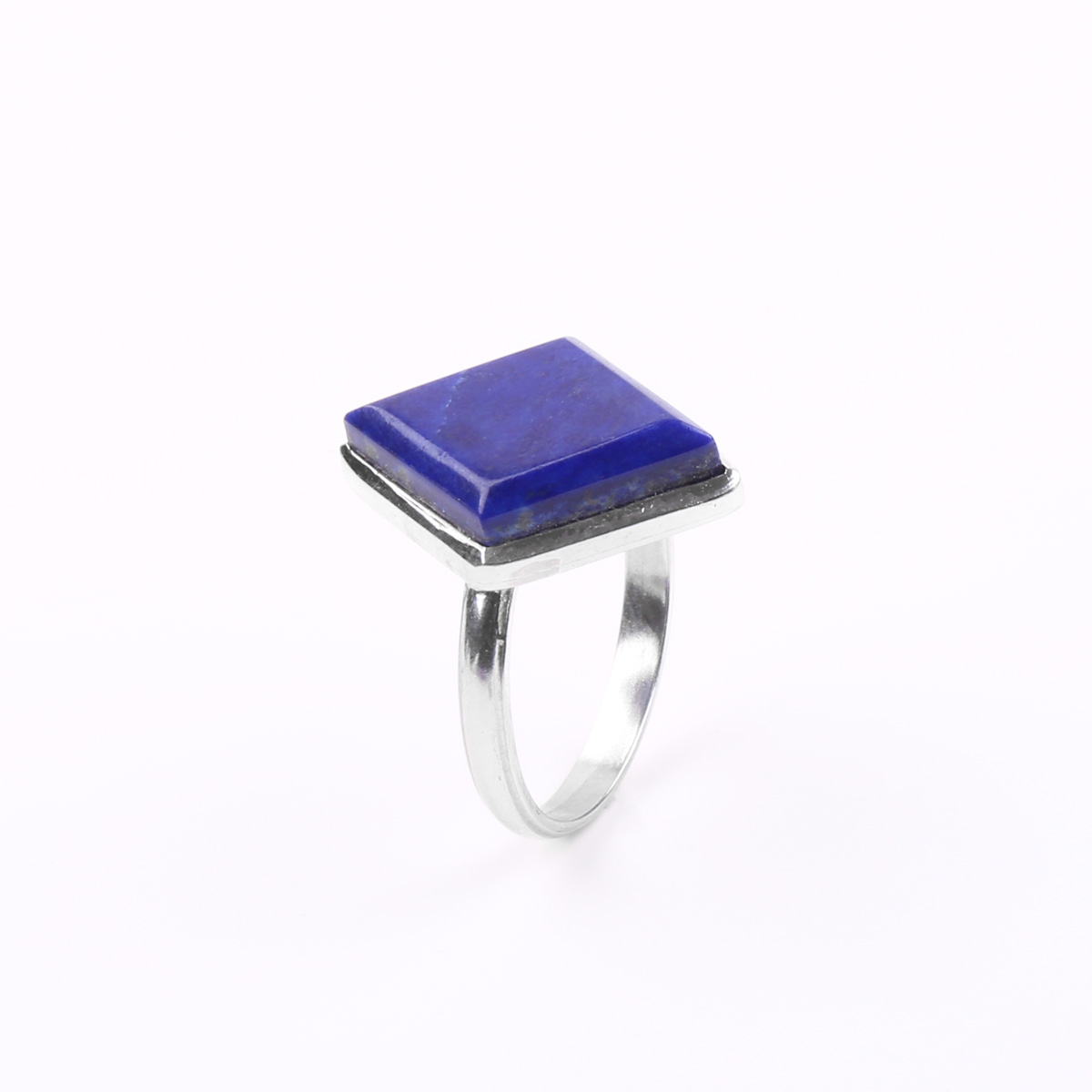 Lapis Lazuli Ring | Marquise Straight Silver Ring